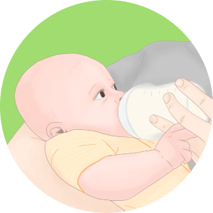 Положение малыша во время приема питания